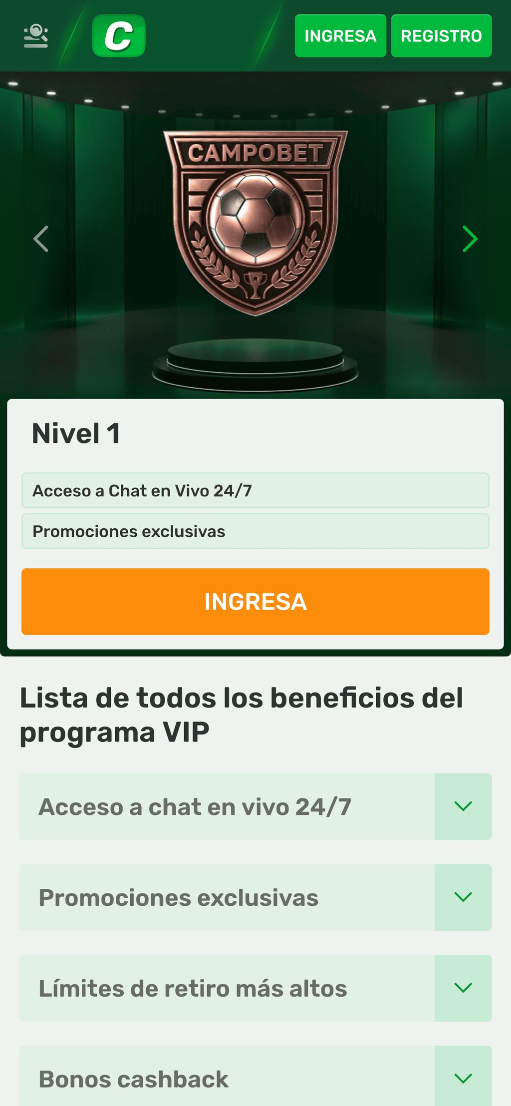Los jugadores habituales pueden participar en el programa VIP y obtener premios adicionales.