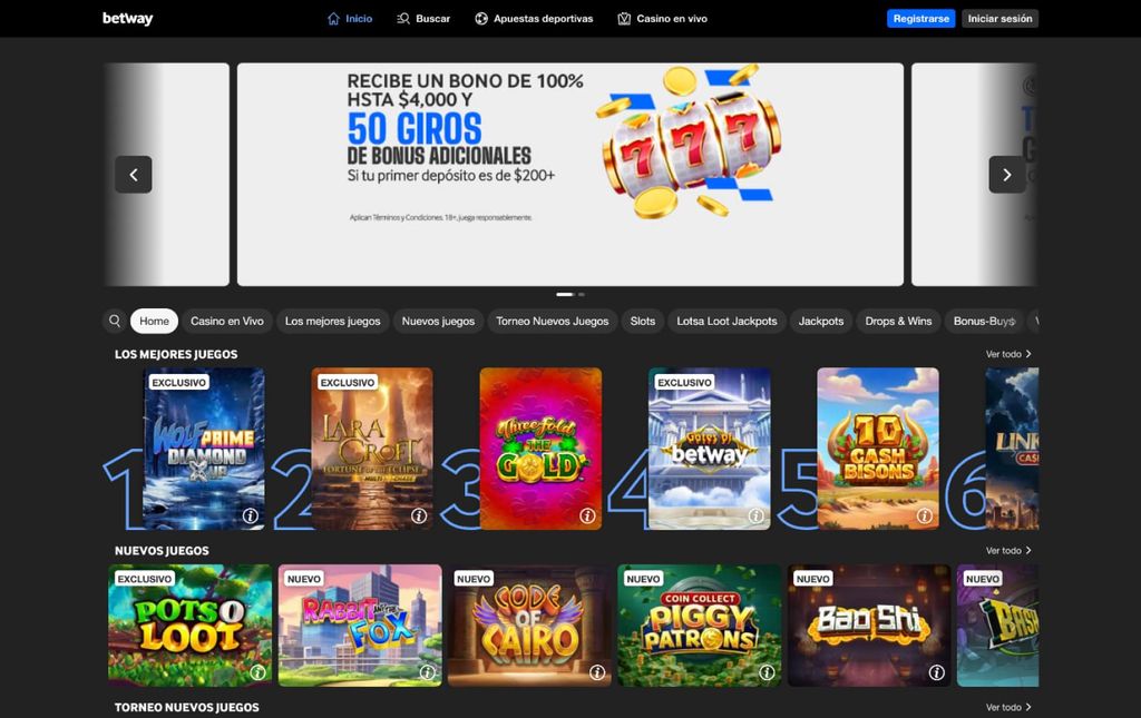 Betway ofrece un bono de bienvenida de hasta $4,000 MXN y la mejor app móvil del sector.
