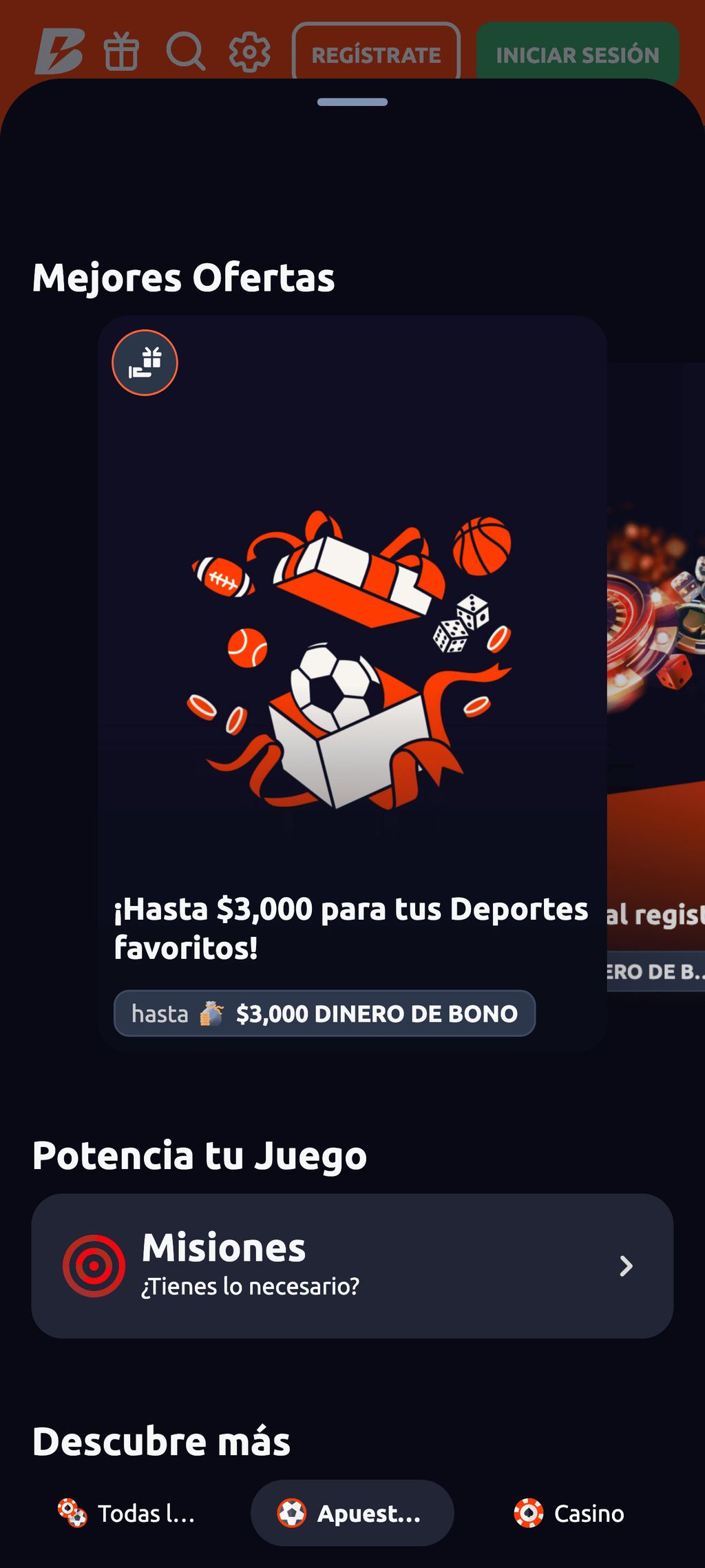 Bono de 3000 $ en la página web de Betano