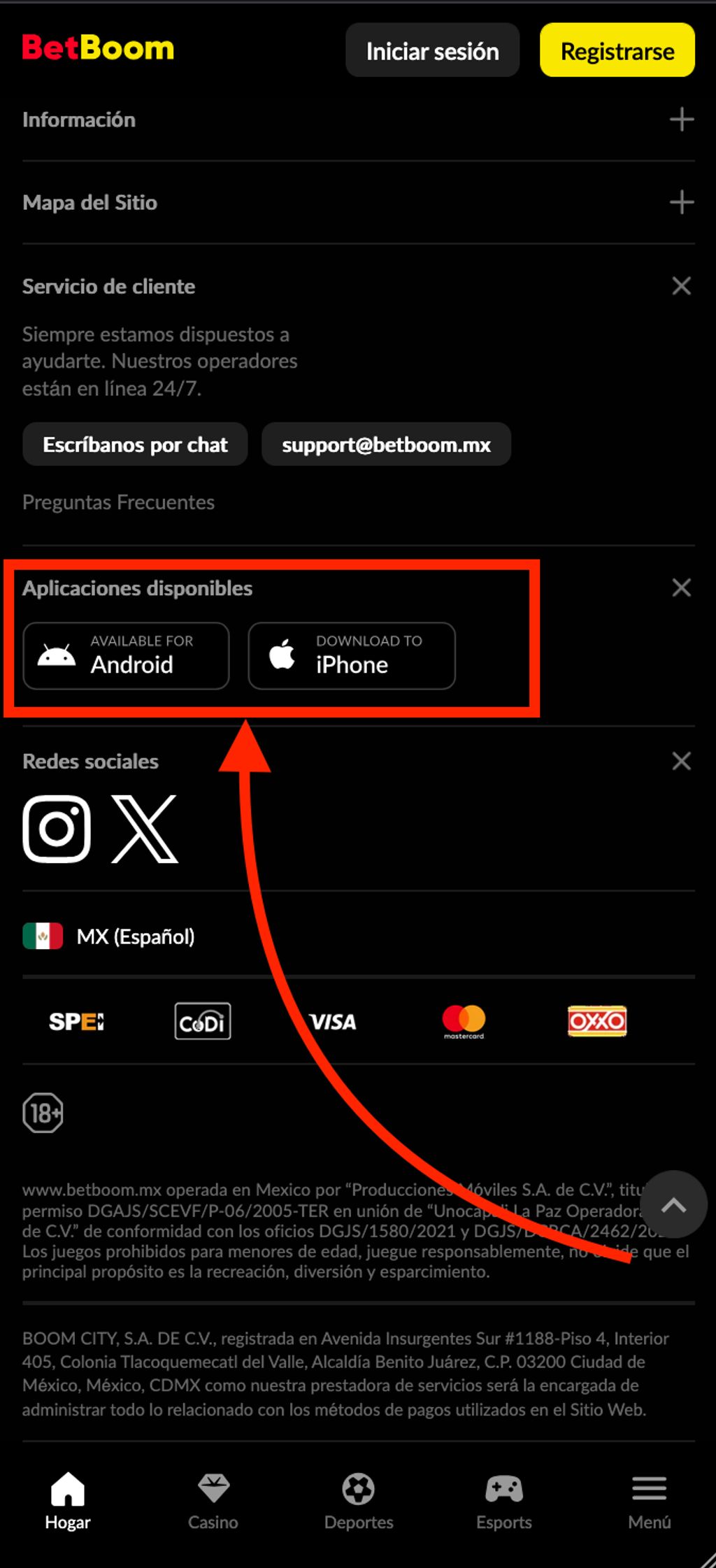 Información sobre las aplicaciones del casino BetBoom