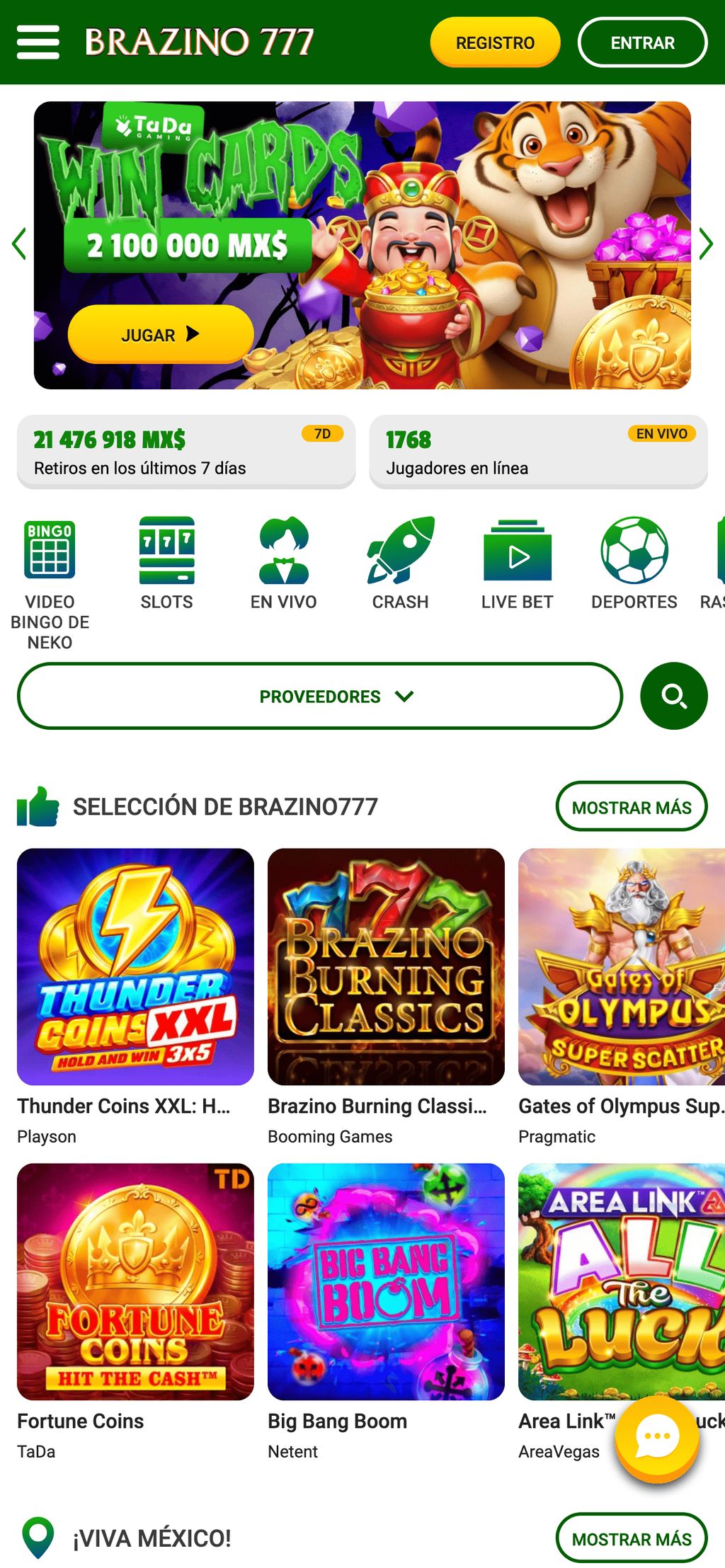 Sitio web oficial brazino777.mx