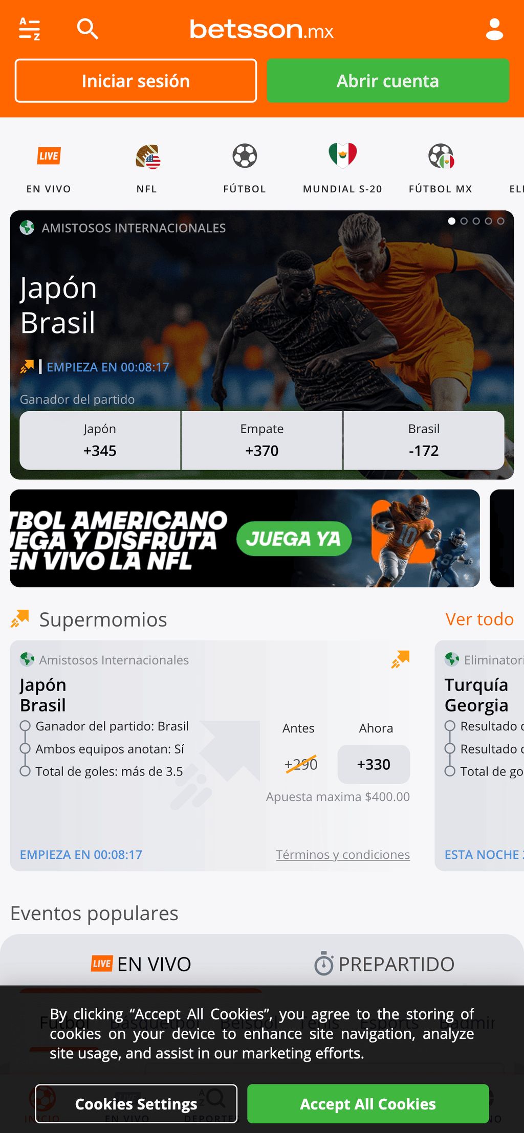 Apuestas deportivas en betsson